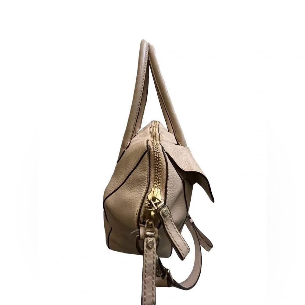 Tory Burch Clara Leather Satchel $495 Light, Pink size, medium Crossbody bag, ￼